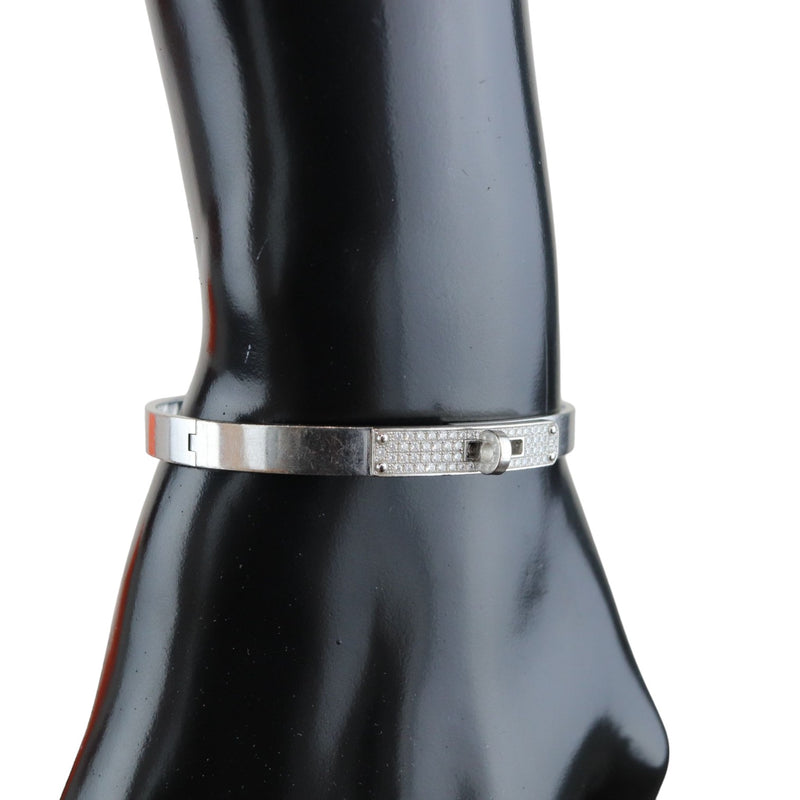 Kelly Pave Bracelet SH 18k White Gold Diamond Size Small