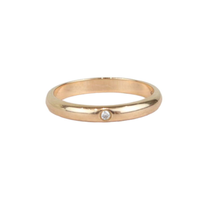 1895 Wedding Band Ring 18K Yellow Gold Diamond Size 47
