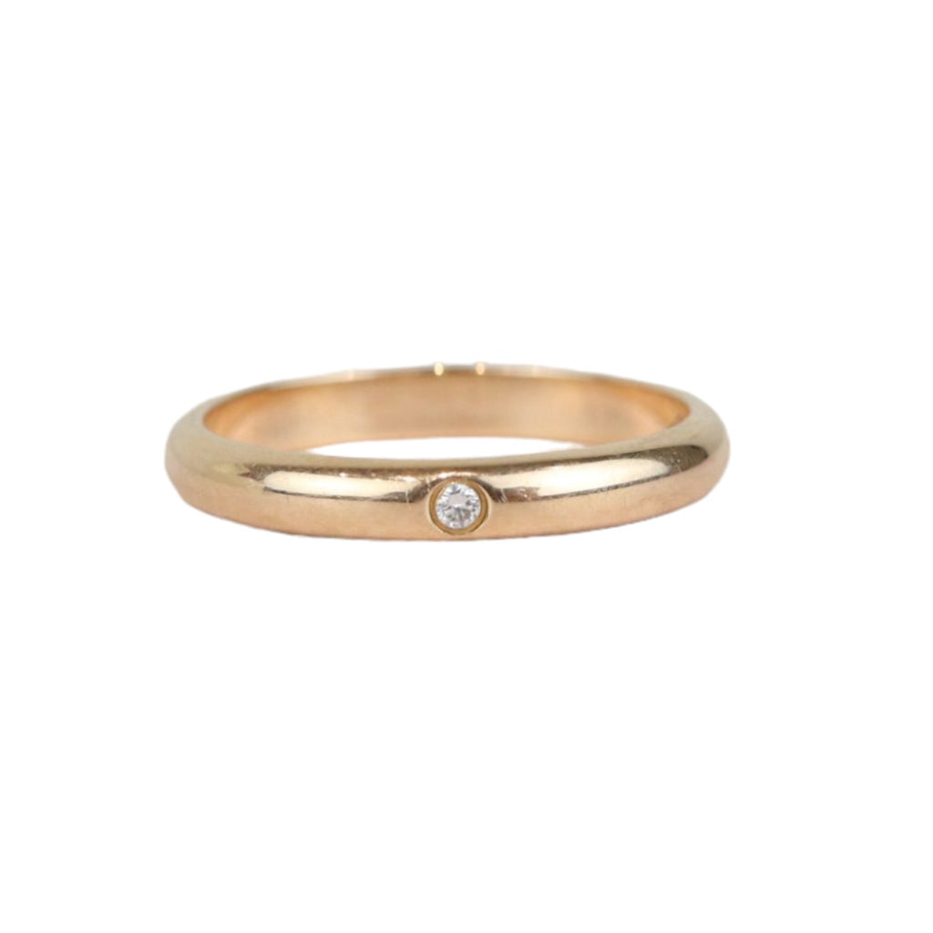 1895 Wedding Band Ring 18K Yellow Gold Diamond Size 47