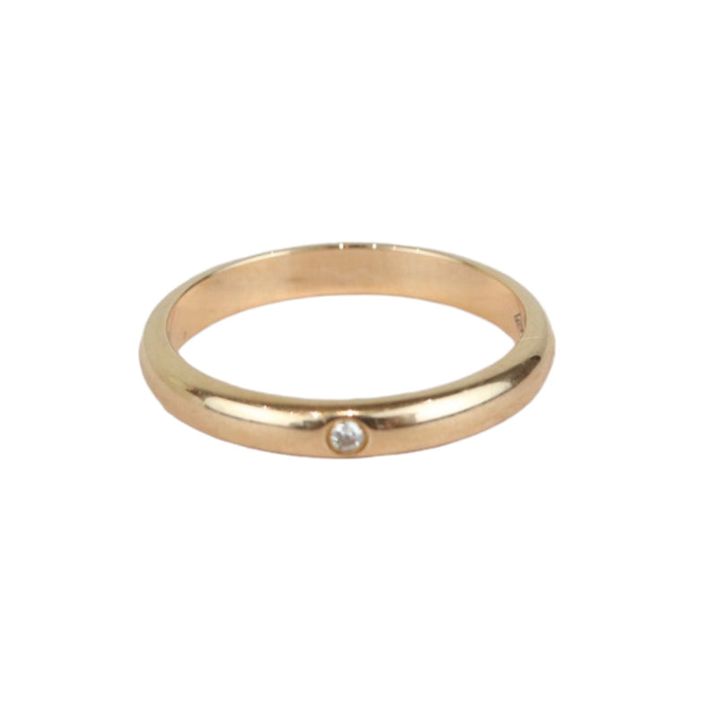 1895 Wedding Band Ring 18K Yellow Gold Diamond Size 47