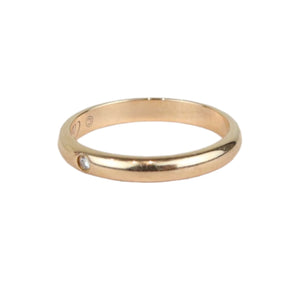 1895 Wedding Band Ring 18K Yellow Gold Diamond Size 47