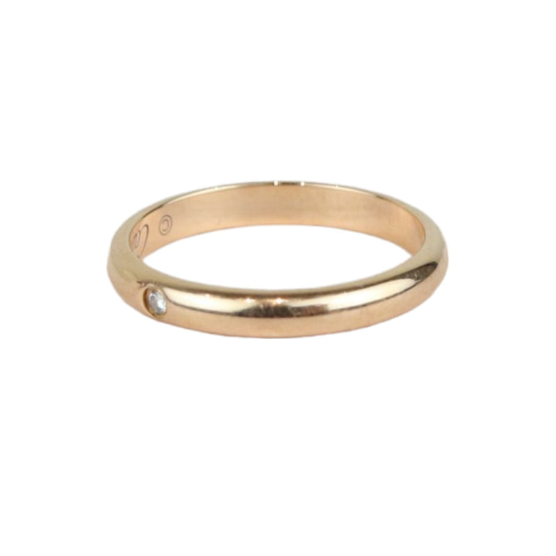 1895 Wedding Band Ring 18K Yellow Gold Diamond Size 47