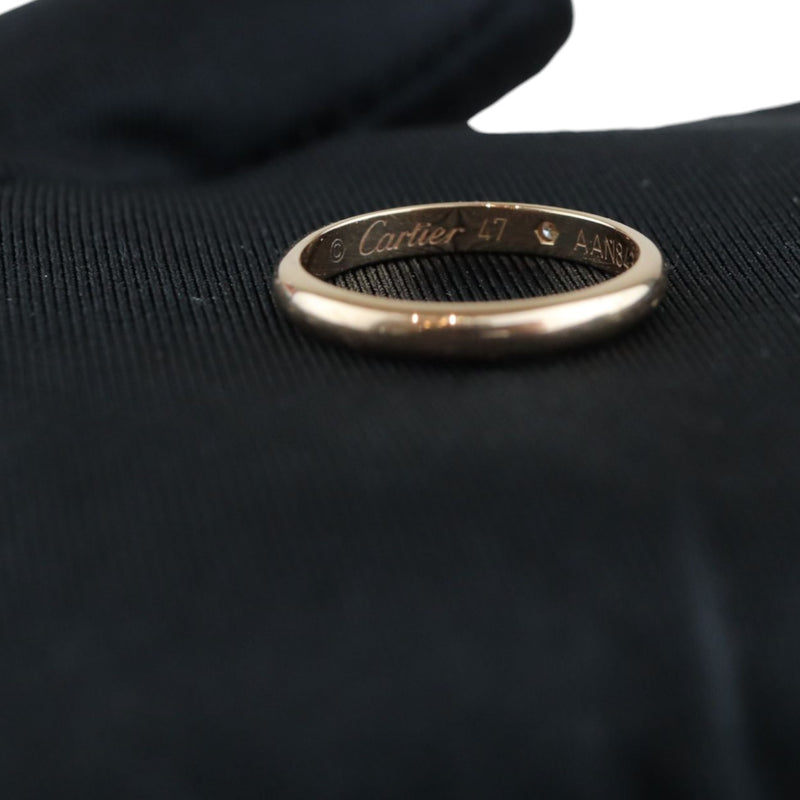 1895 Wedding Band Ring 18K Yellow Gold Diamond Size 47