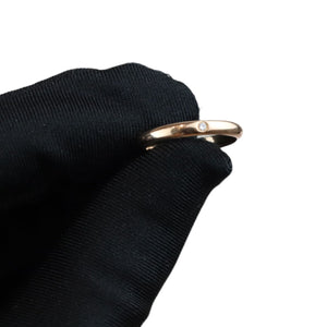 1895 Wedding Band Ring 18K Yellow Gold Diamond Size 47