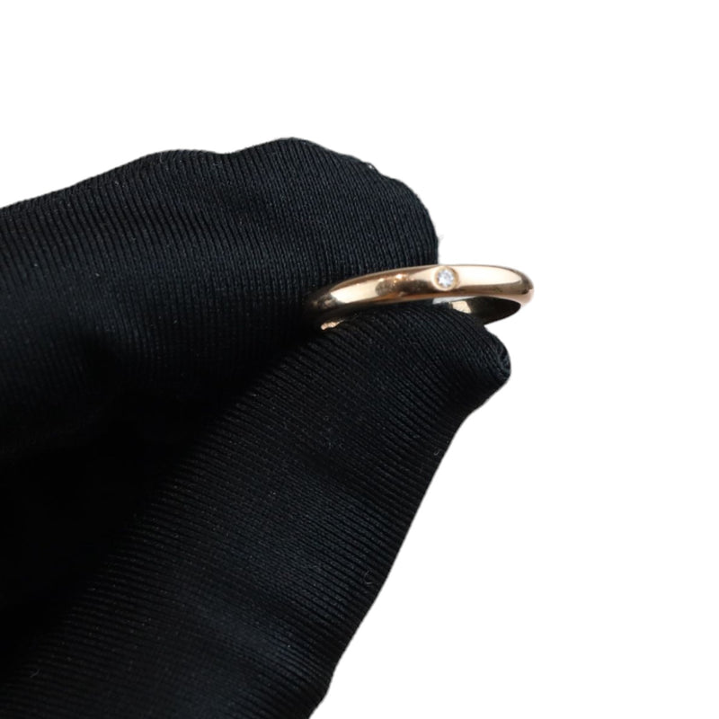 1895 Wedding Band Ring 18K Yellow Gold Diamond Size 47