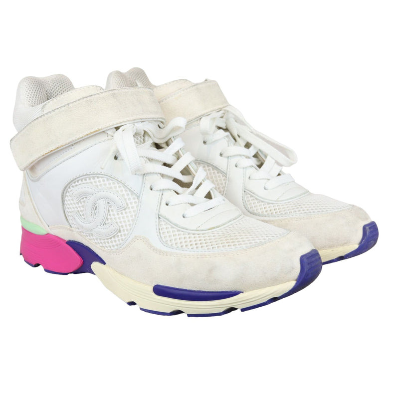 CC Sneakers Suede and Leather Multicolor Size 37.5