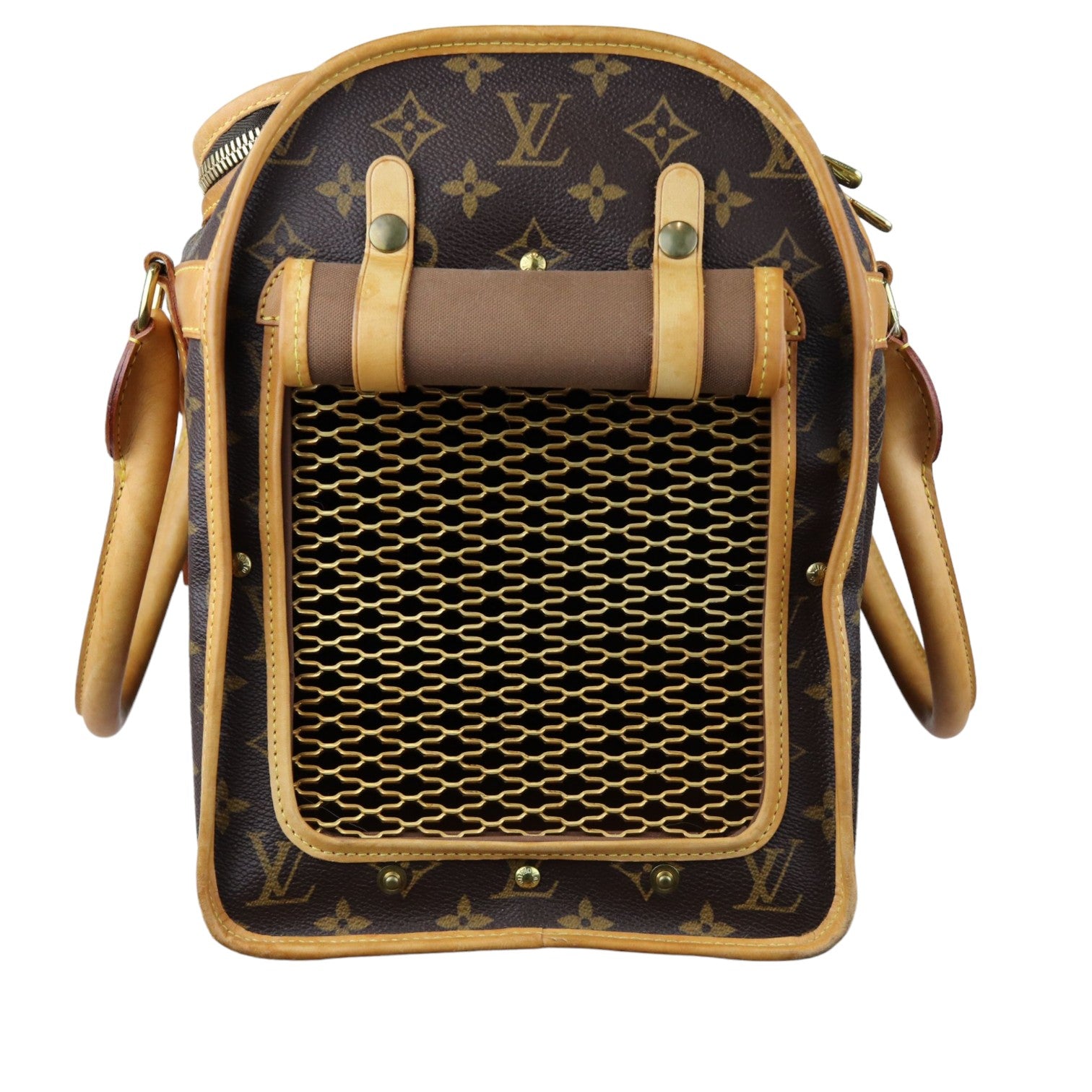 louis vuitton backpack for dogs Louis Vuitton Sac Chien 40 Pet Carrier Monogram Brown GHW – Bag Religion