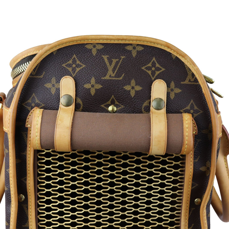 Sac Chien 40 Pet Carrier Monogram Brown GHW
