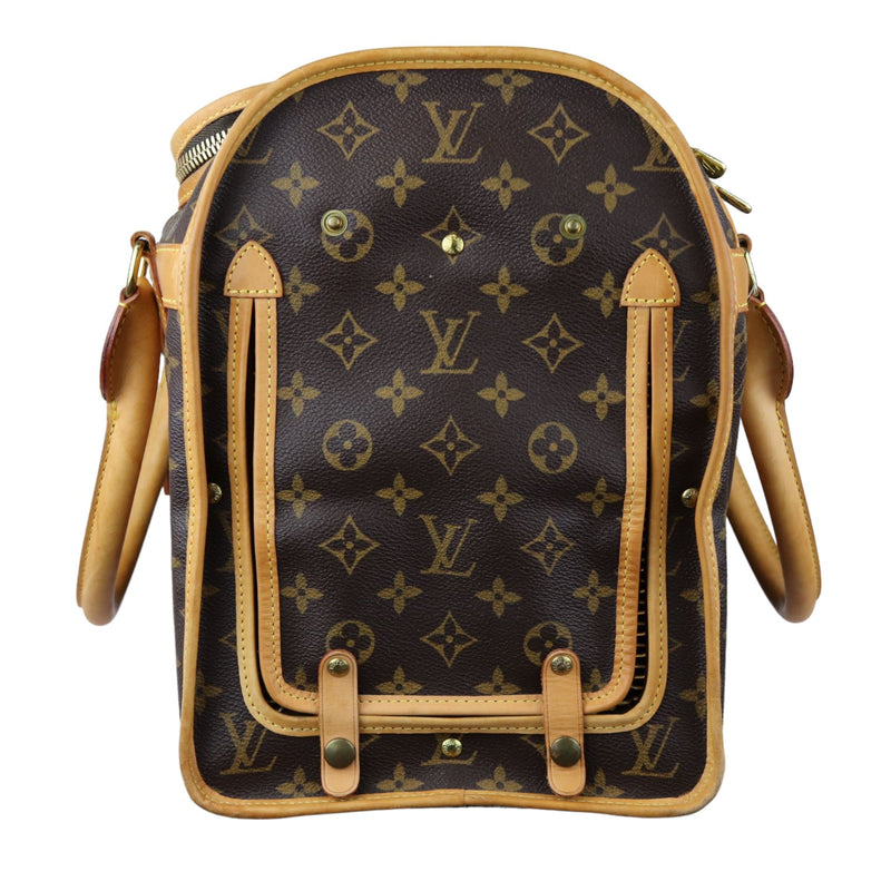 Sac Chien 40 Pet Carrier Monogram Brown GHW