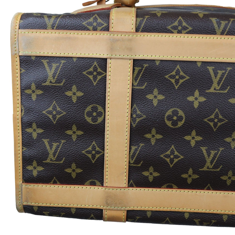Sac Chien 40 Pet Carrier Monogram Brown GHW