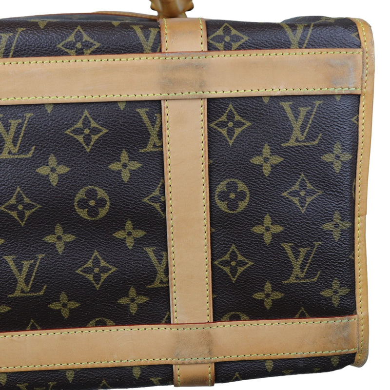 Sac Chien 40 Pet Carrier Monogram Brown GHW