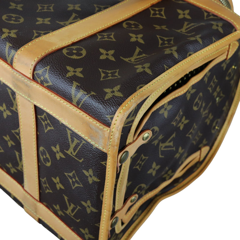 Sac Chien 40 Pet Carrier Monogram Brown GHW