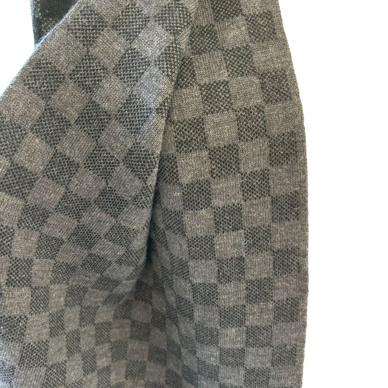 Graphite Scarf Wool Damier Black