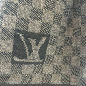 Graphite Scarf Wool Damier Black