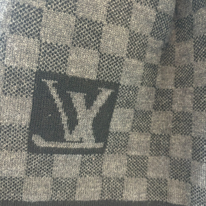 Graphite Scarf Wool Damier Black