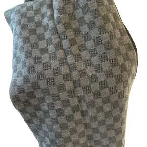 Graphite Scarf Wool Damier Black
