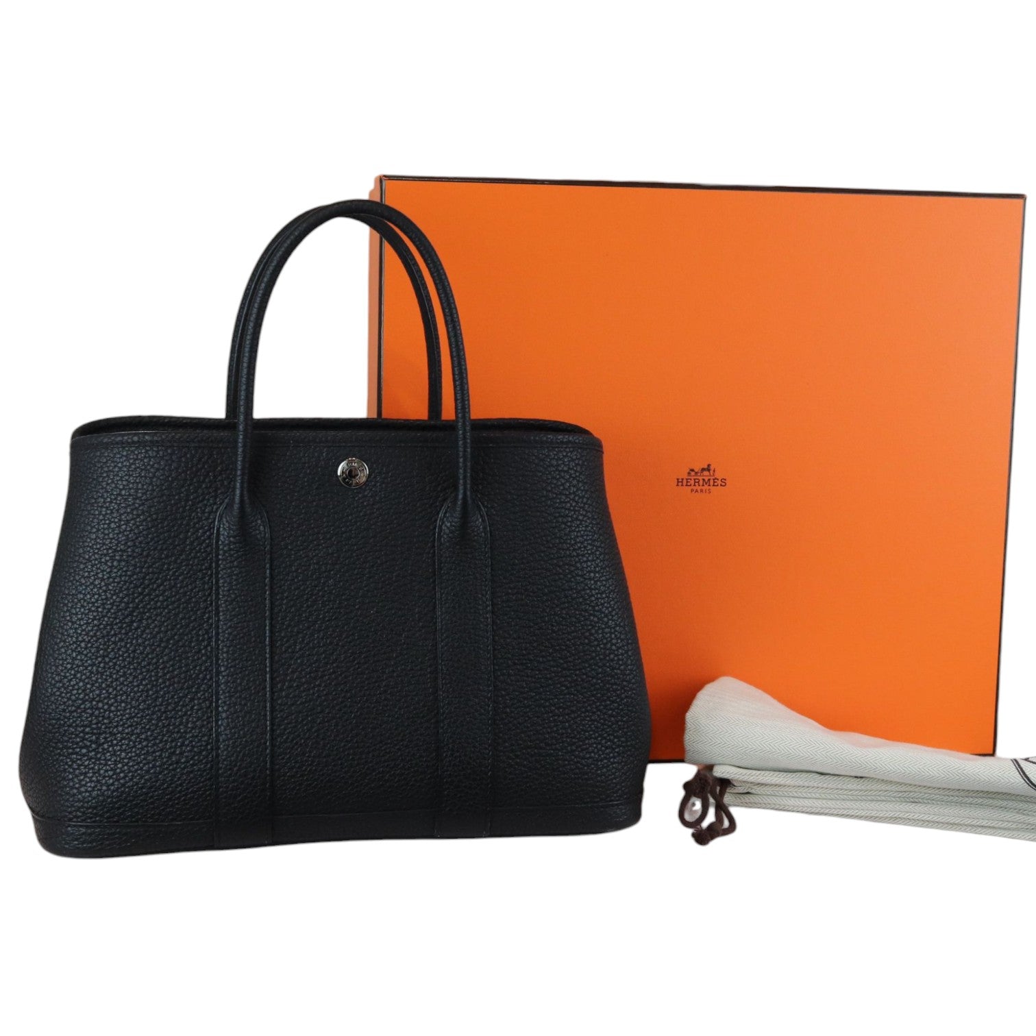 4月30日出品 HERMES Garden Party Black TPM ３０ Pre-Owned Black Negonda Garden Party TPM QGB06HDGKI000