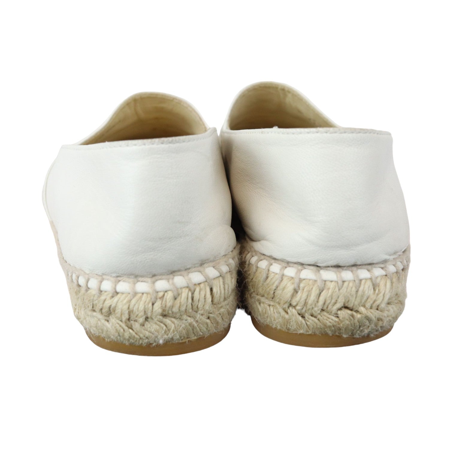 Chanel CC Espadrilles Lambskin White Black Size 37 – Bag