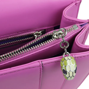 Serpenti Forever Shoulder Calfskin Pink SHW