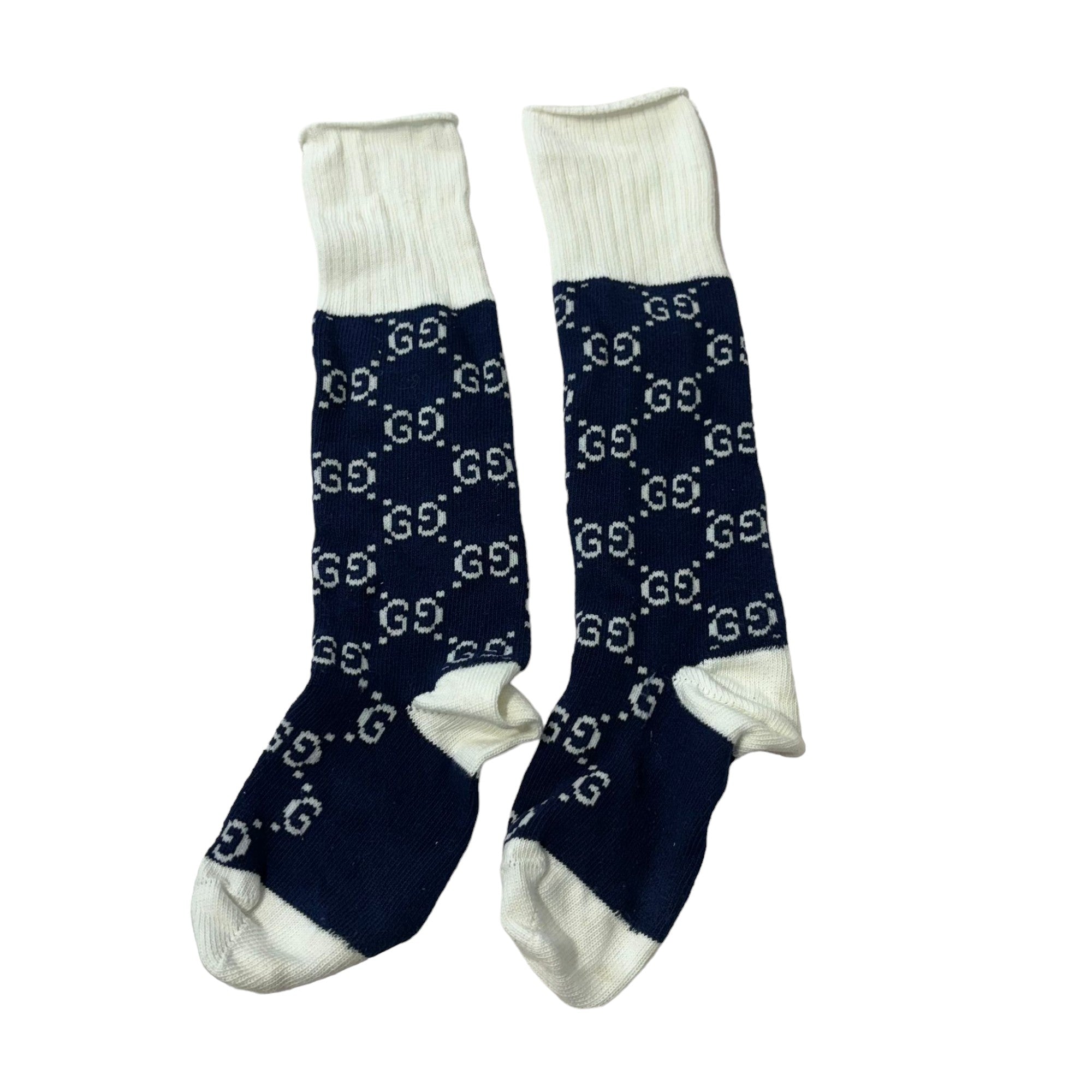 Gucci GG Supreme Knit Socks Cotton Navy Blue – Bag Religion