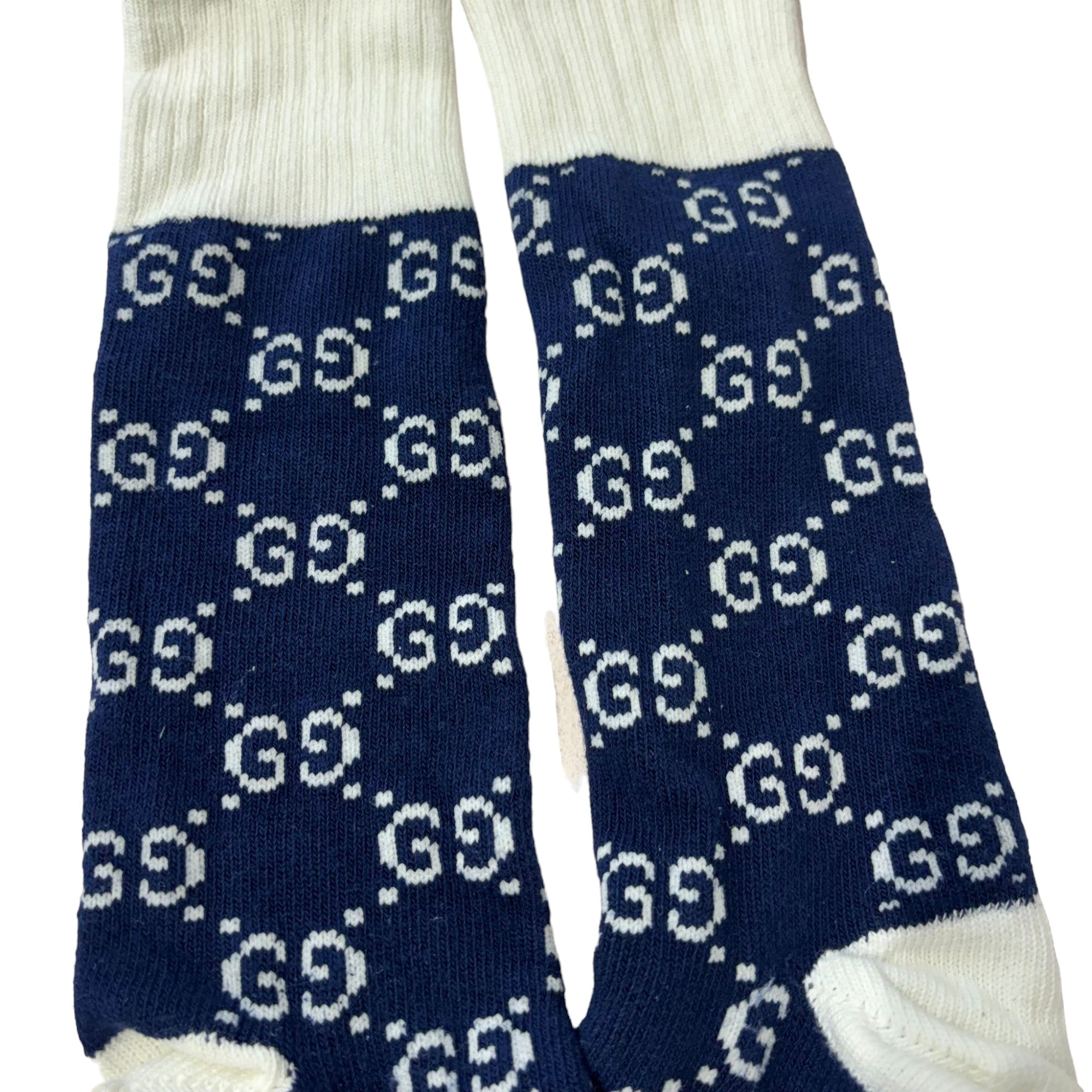 Gucci GG Supreme Knit Socks Cotton Navy Blue – Bag Religion
