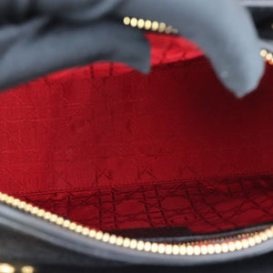 Lambskin Cannage Medium Lady Dior Black GHW