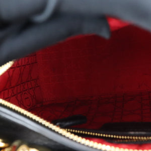 Lambskin Cannage Medium Lady Dior Black GHW