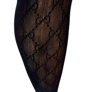 Stretch knitted Interlocking GG Tights Black