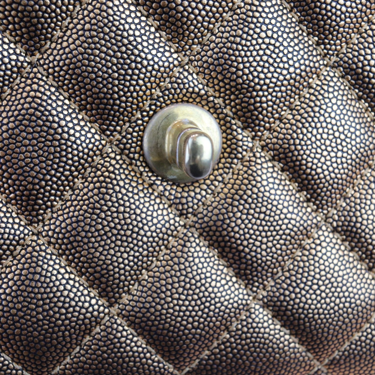 Chanel Coco Handle Flap Mini Metallic Caviar Quilted Gold GHW