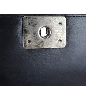 New Medium Boy Flap Calfskin Quilted Black RHW