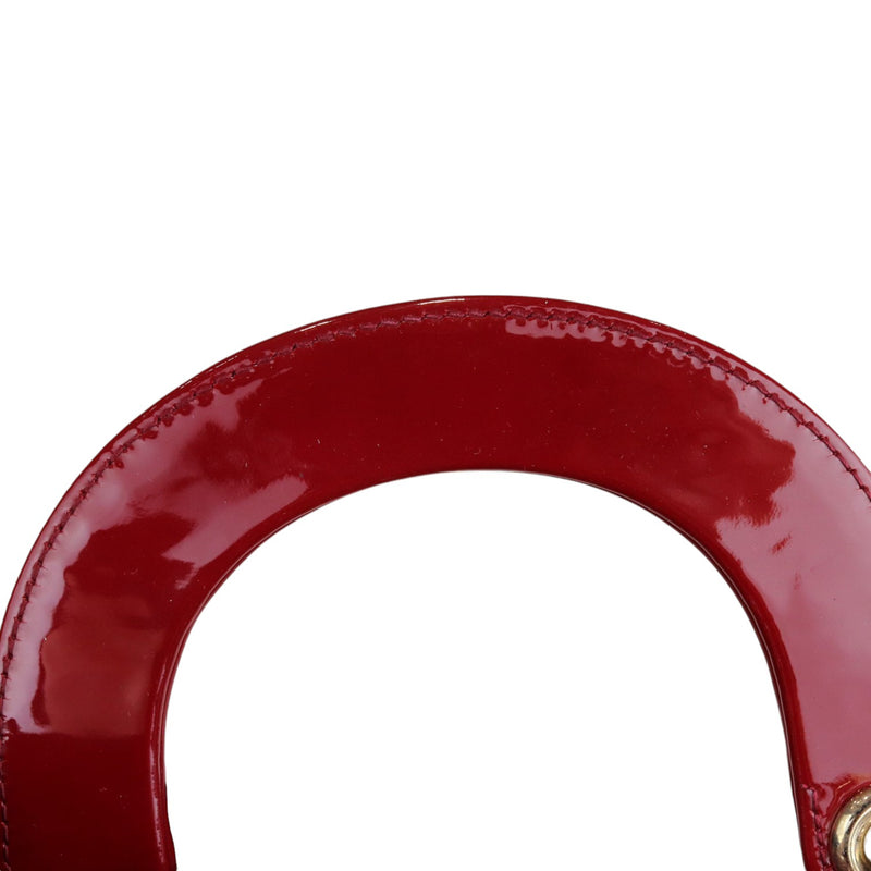 Lady Dior Patent Cannage Mini Red GHW