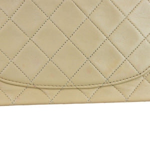 Vintage Classic Double Flap Medium Lambskin Beige GHW