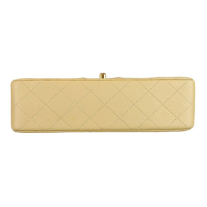 Vintage Classic Double Flap Medium Lambskin Beige GHW