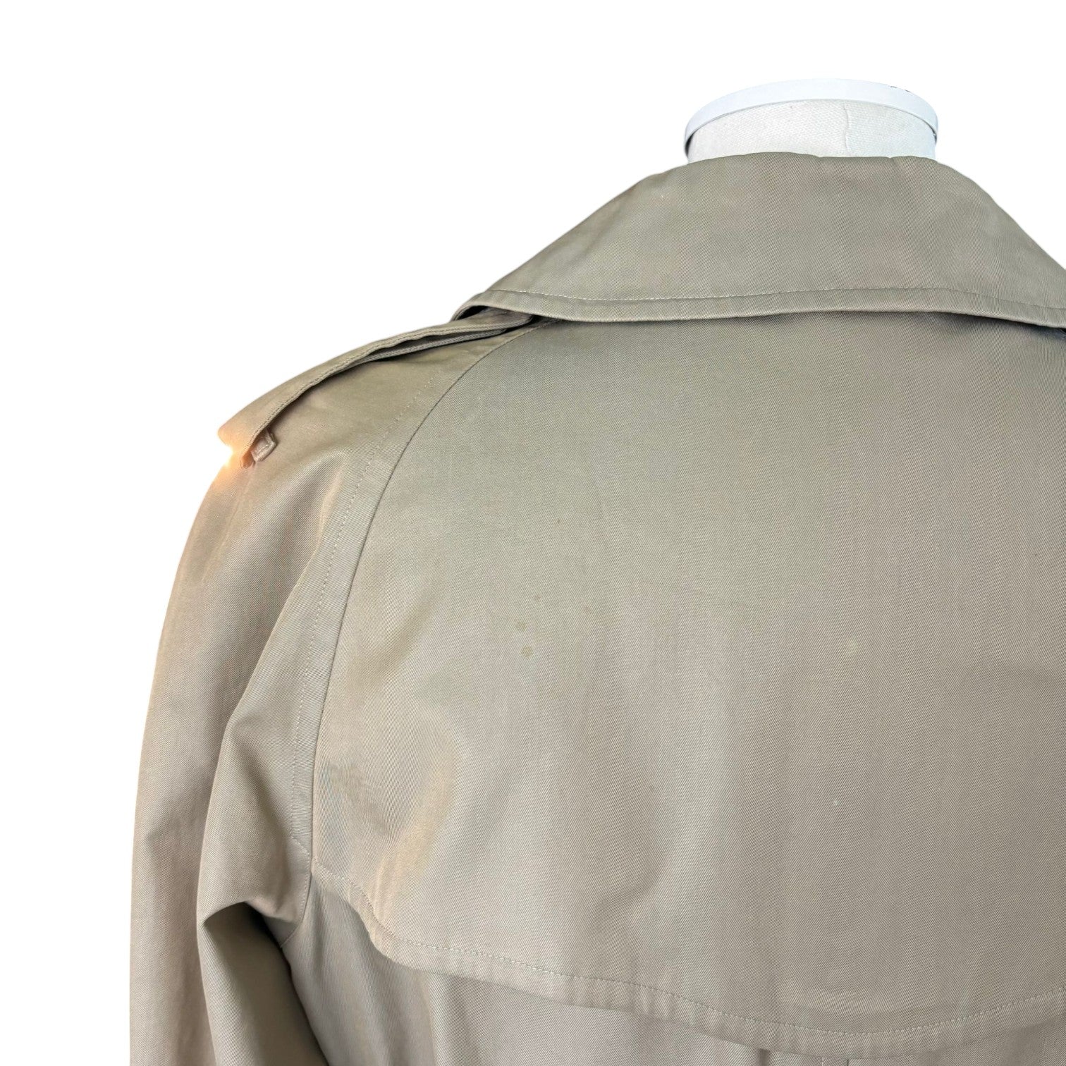 Burberry Vintage Trench Coat Cotton Polyester Beige Size Small