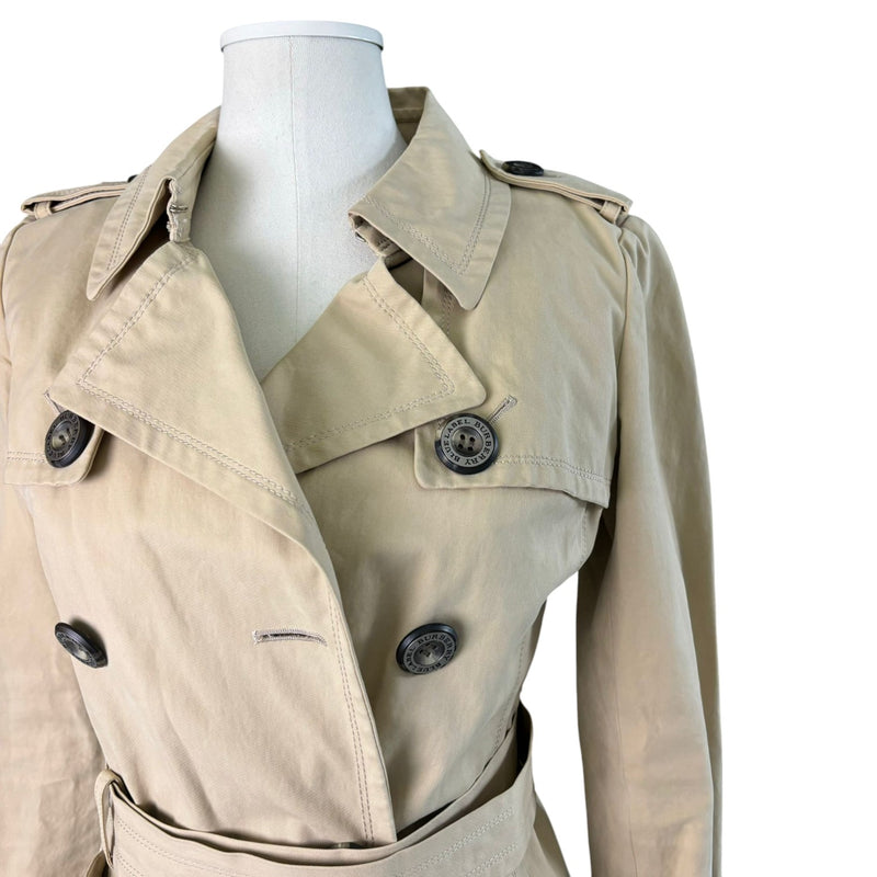 Trench Coat Cotton Beige Size 38