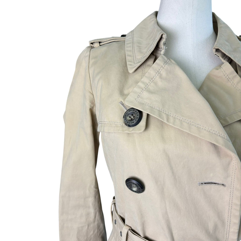Trench Coat Cotton Beige Size 38