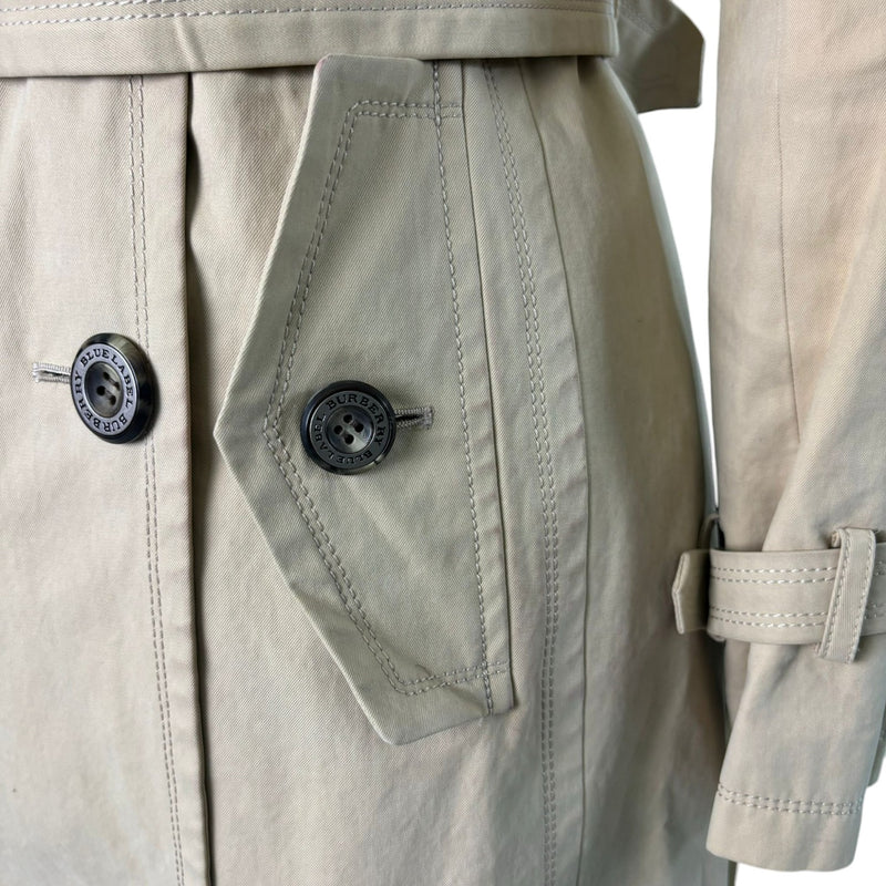 Trench Coat Cotton Beige Size 38