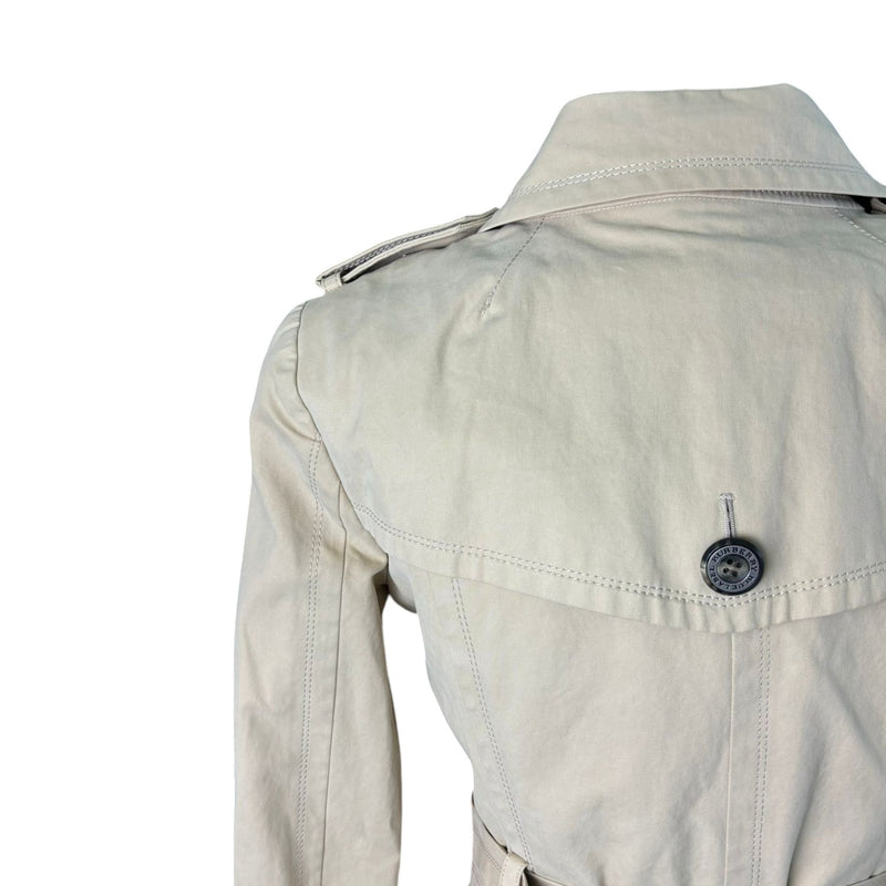 Trench Coat Cotton Beige Size 38