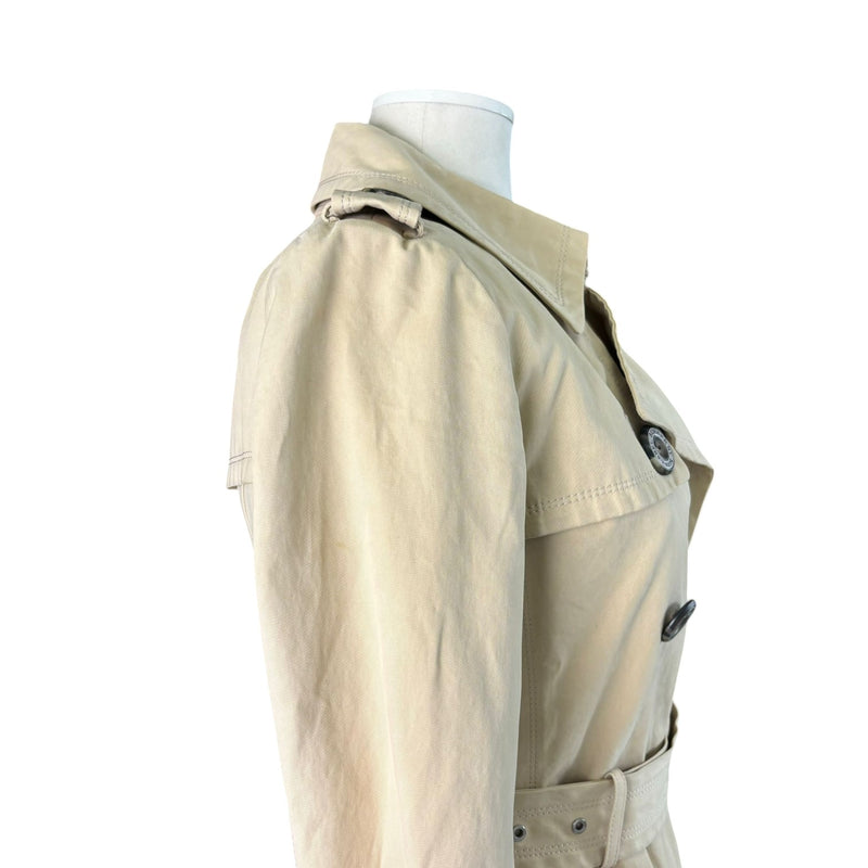 Trench Coat Cotton Beige Size 38