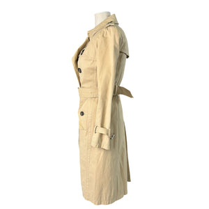 Trench Coat Cotton Beige Size 38