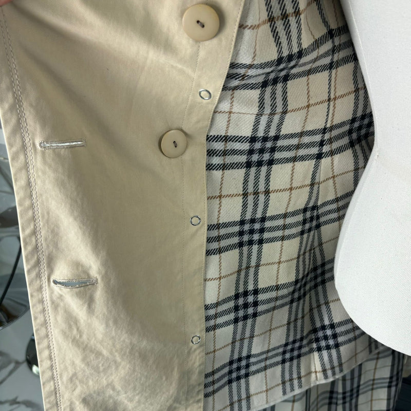 Trench Coat Cotton Beige Size 38