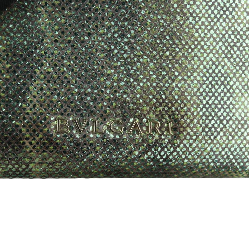 Serpenti Forever Compact Wallet Karung Calfskin Green
