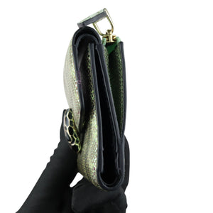 Serpenti Forever Compact Wallet Karung Calfskin Green