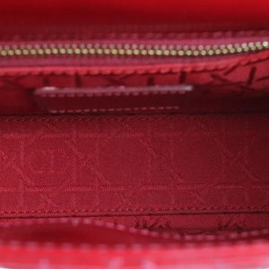 Lady Dior Mini Patent Quilted Red GHW