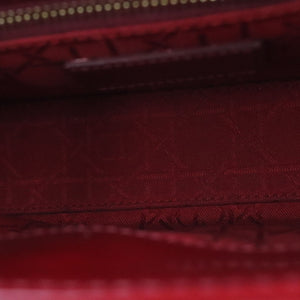 Lady Dior Mini Patent Quilted Red GHW