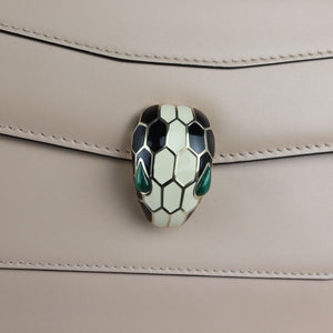 Serpenti Forever Crossbody Calfskin White Agate GHW