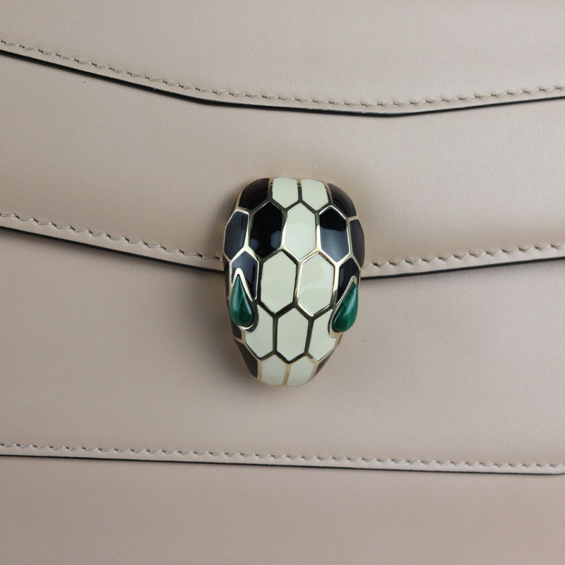 Serpenti Forever Crossbody Calfskin White Agate GHW
