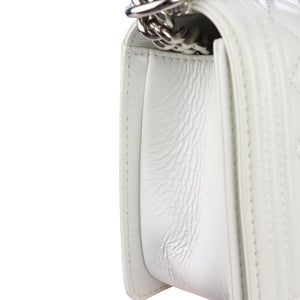 Boy Flap Medium Calfskin Quilted White SHW