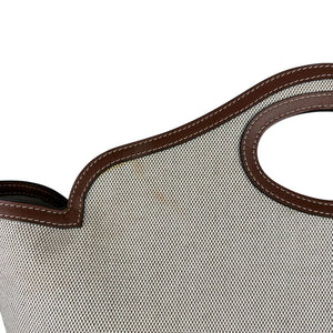 Soft Pocket Tote Medium Canvas Leather Brown Beige GHW