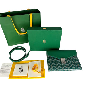 Chypre Pouch Goyardine Canvas Green PHW
